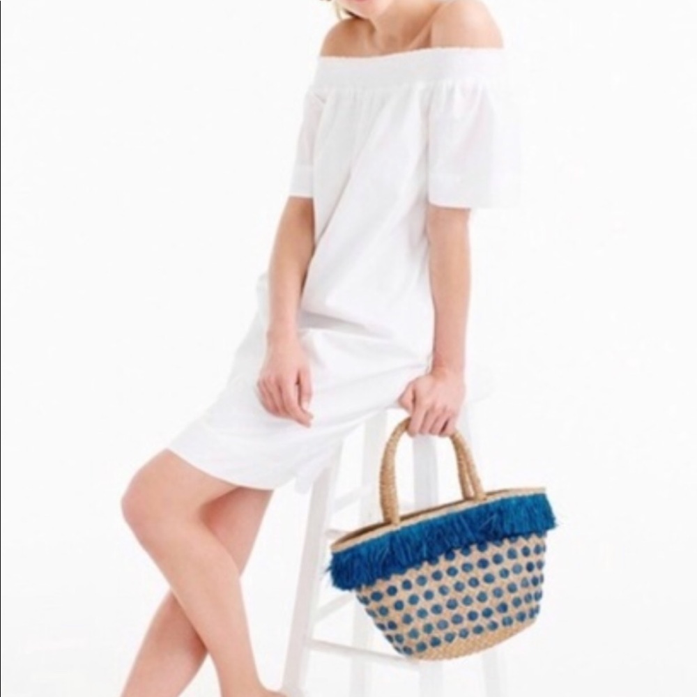 J.Crew White Off The Shoulder Dress
